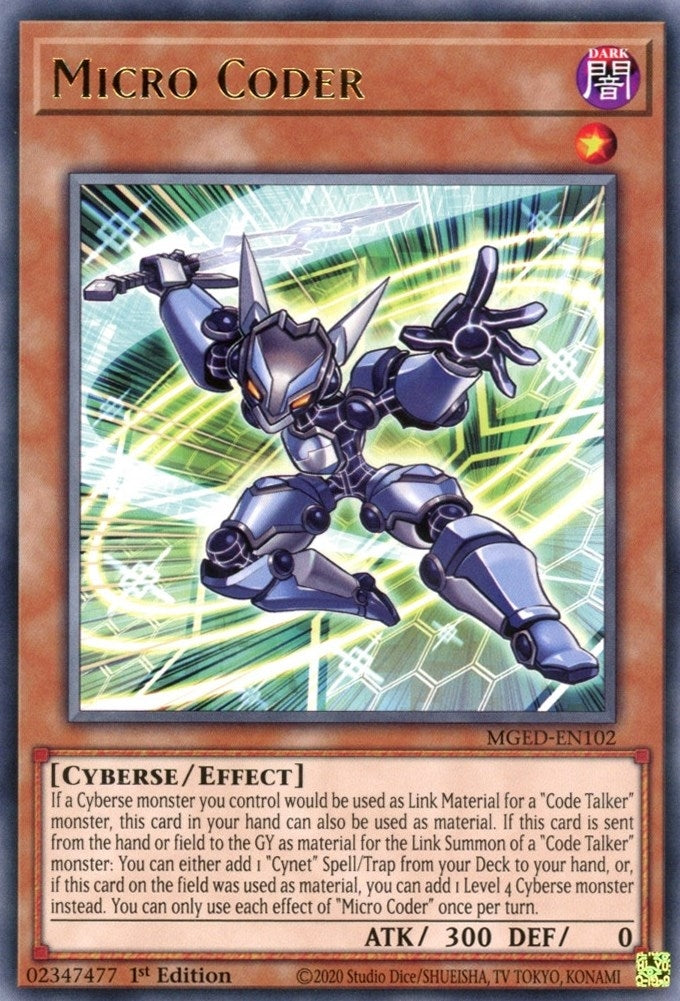 Micro Coder (102) (MGED) - YuGiOh Single