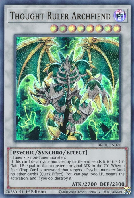 Thought Ruler Archfiend (70) (BROL) - YuGiOh Single
