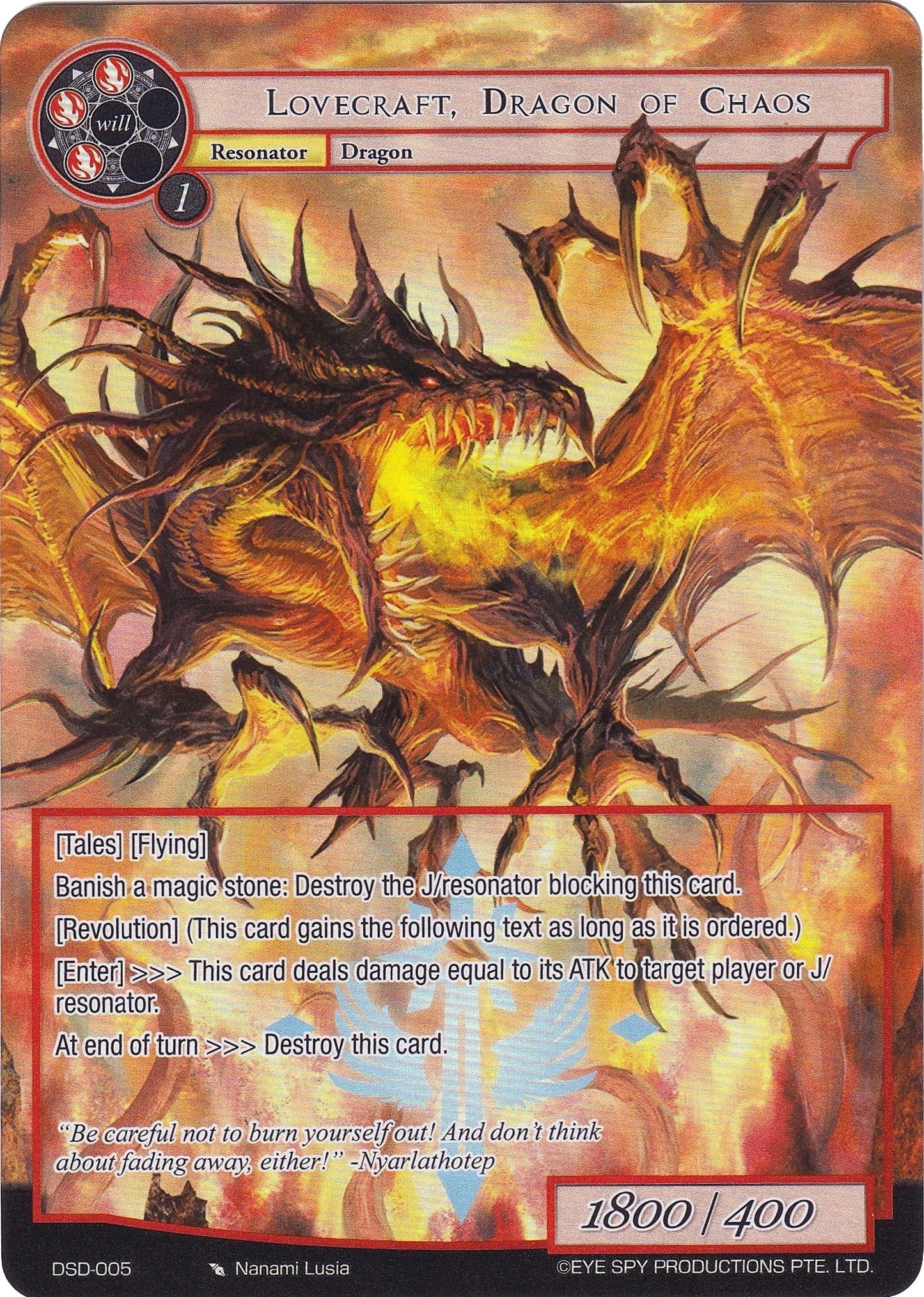 Lovecraft Dragon of Chaos (Full Art) (5) - Force of Will Single