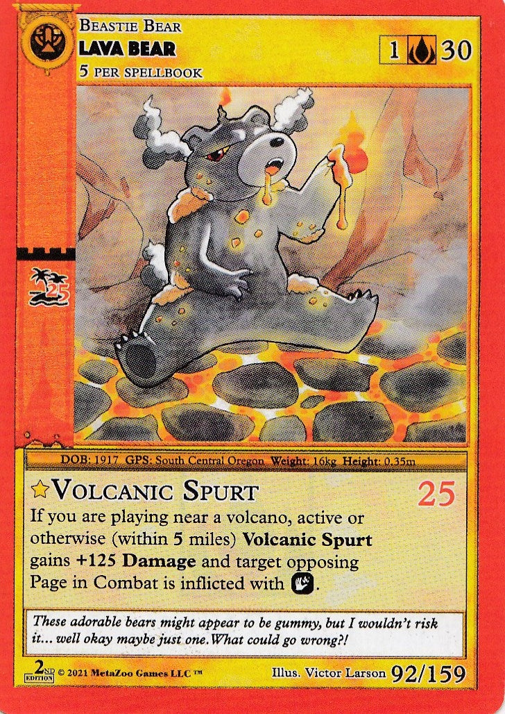 Lava Bear (92) (CN2E) - MetaZoo Single