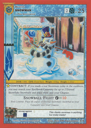 Snowman (First Edition) (3) (HOLIP) - MetaZoo Single