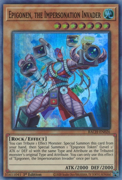 Epigonen the Impersonation Invader (26) (BACH) - YuGiOh Single