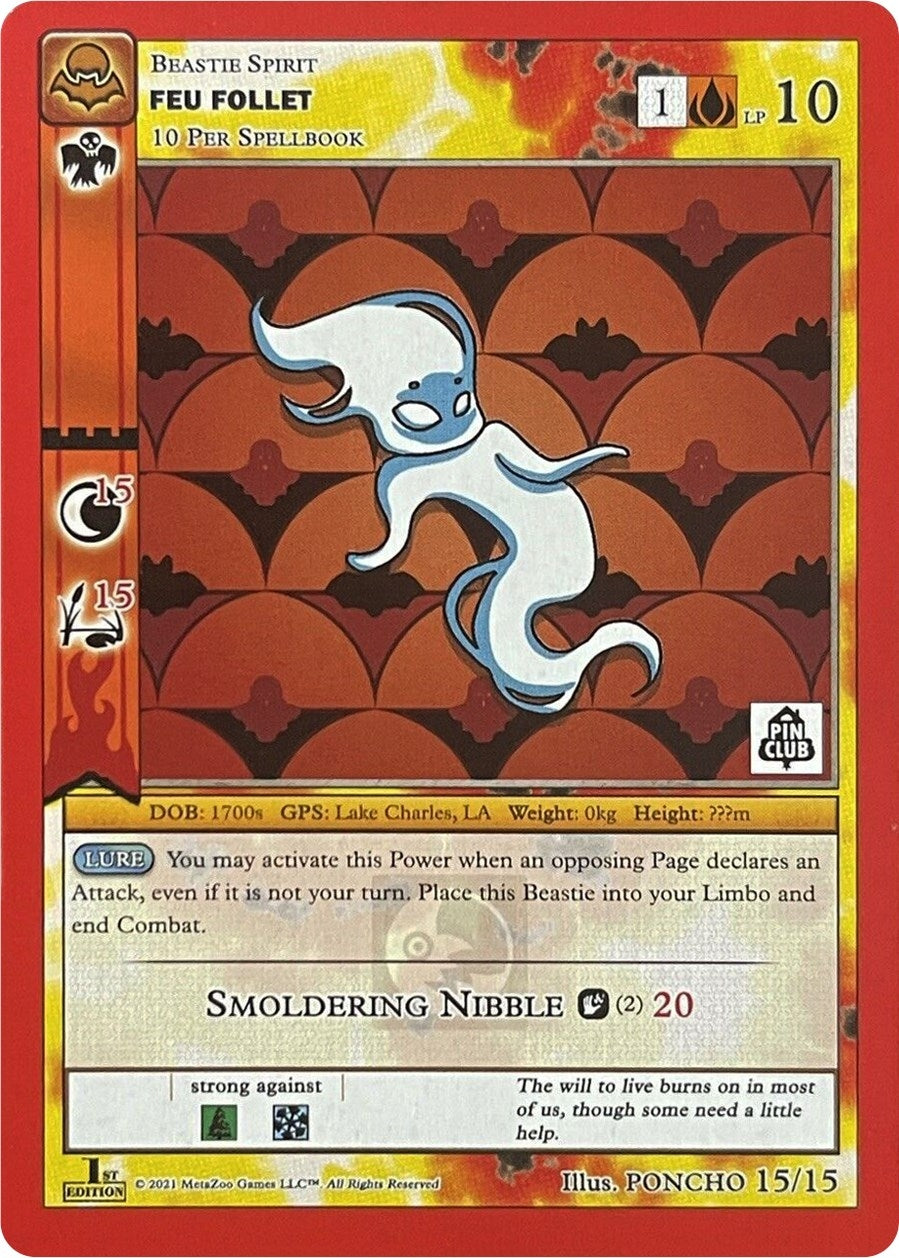 Feu Follet (Pin Club Nightfall Mystery Collection 1st Edition) (15) (MISC) - MetaZoo Single