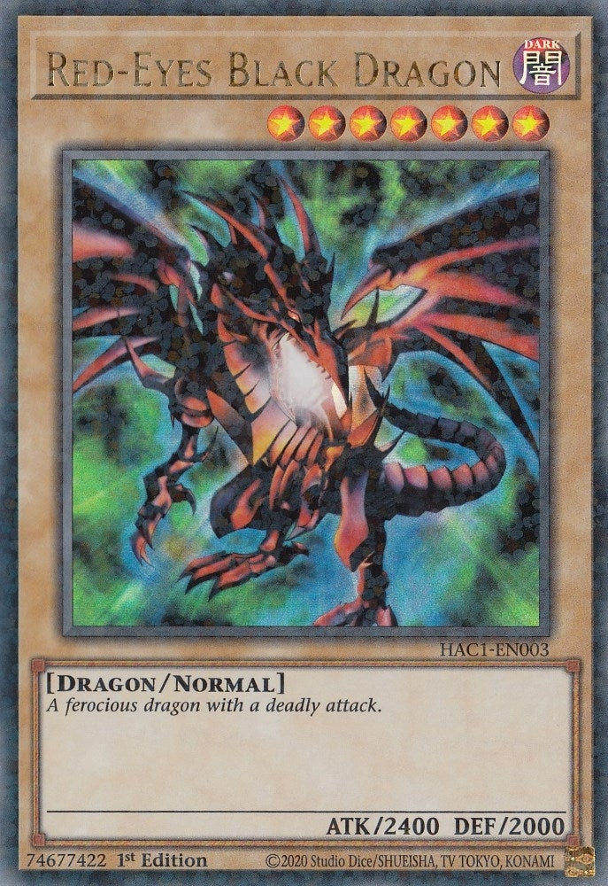 Red-Eyes Black Dragon (Duel Terminal) (1003) (HAC1) - YuGiOh Single