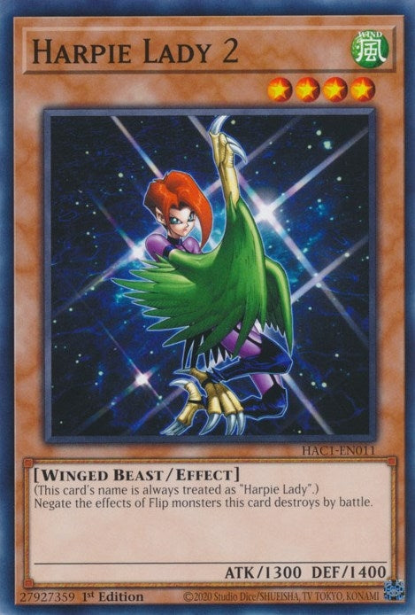 Harpie Lady 2 (1011) (HAC1) - YuGiOh Single