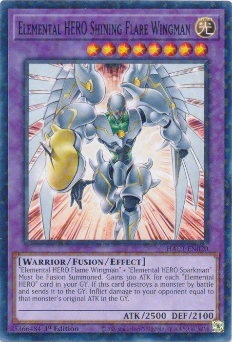Elemental HERO Shining Flare Wingman (Duel Terminal) (1020) (HAC1) - YuGiOh Single