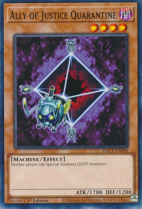 Ally of Justice Quarantine (1088) (HAC1) - YuGiOh Single