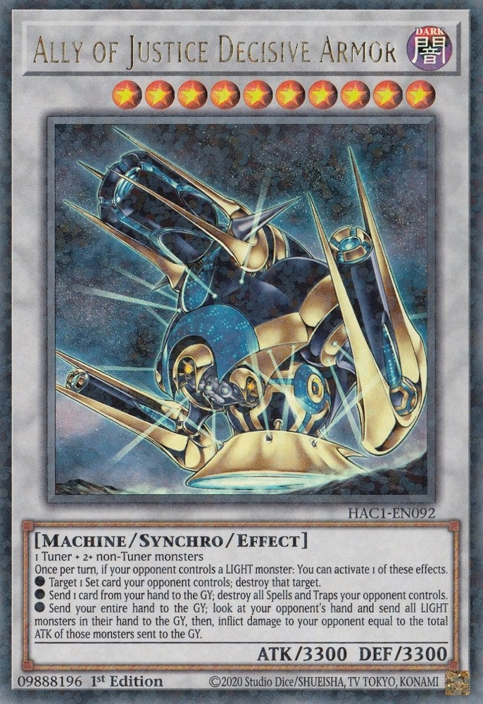 Ally of Justice Decisive Armor (Duel Terminal) (1092) (HAC1) - YuGiOh Single