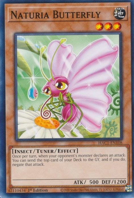 Naturia Butterfly (1108) (HAC1) - YuGiOh Single