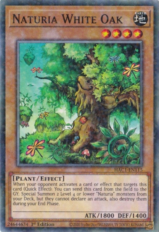 Naturia White Oak (Duel Terminal) (1115) (HAC1) - YuGiOh Single