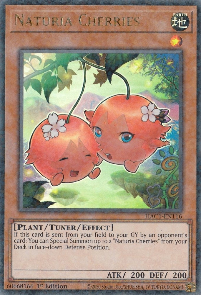 Naturia Cherries (Duel Terminal) (1116) (HAC1) - YuGiOh Single