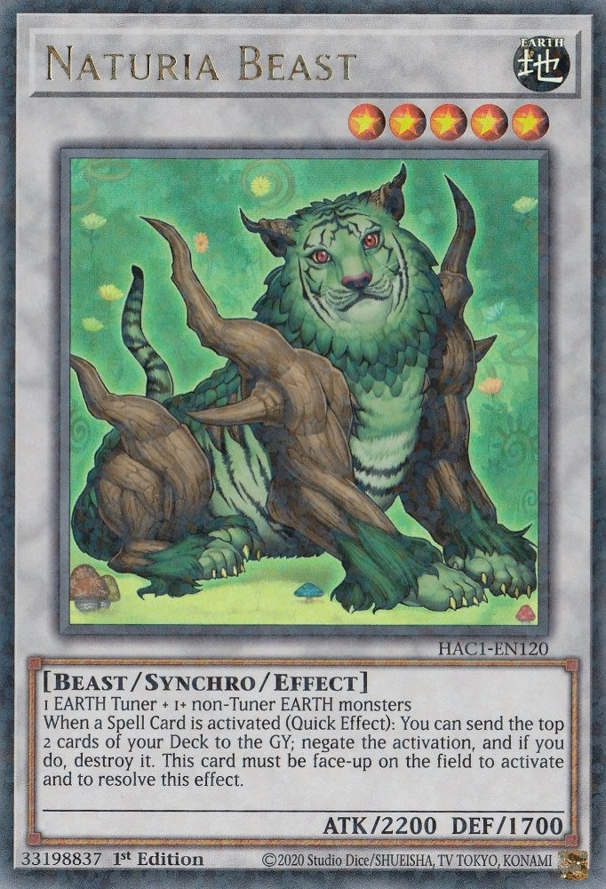 Naturia Beast (Duel Terminal) (1120) (HAC1) - YuGiOh Single