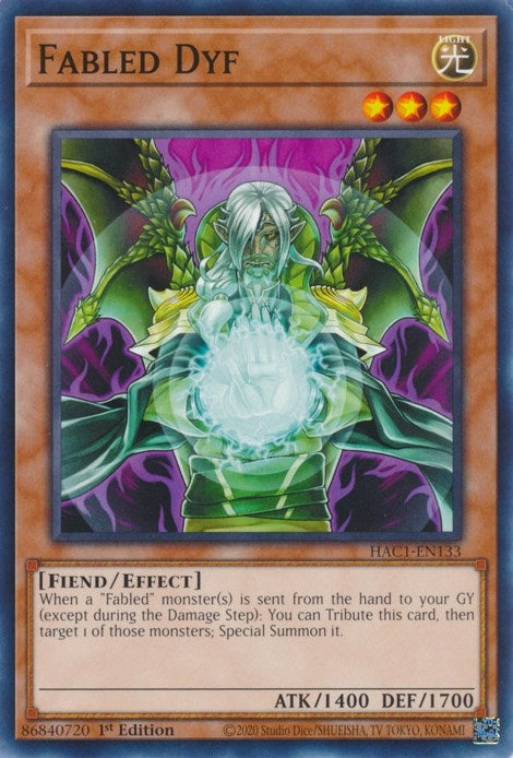 Fabled Dyf (1133) (HAC1) - YuGiOh Single