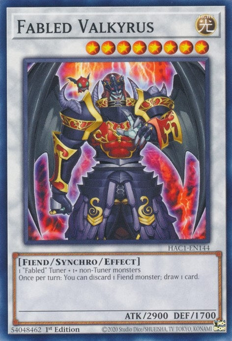 Fabled Valkyrus (1144) (HAC1) - YuGiOh Single