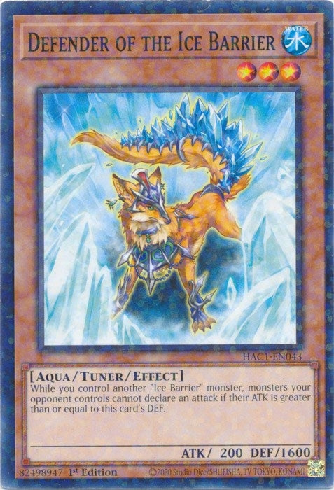 Defender of the Ice Barrier (Duel Terminal) (1043) (HAC1) - YuGiOh Single