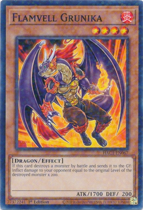 Flamvell Grunika (Duel Terminal) (1067) (HAC1) - YuGiOh Single