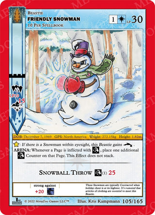 Friendly Snowman (105) (WILFE) - MetaZoo Single
