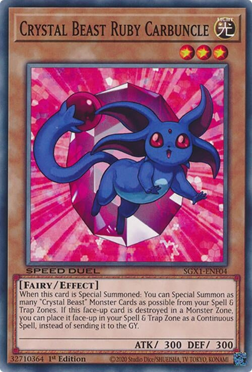 Crystal Beast Ruby Carbuncle (104) - YuGiOh Single