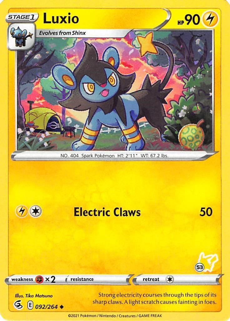 Image for Luxio - 092/264 (#53 Pikachu Stamped) (092/264) (Battle Academy 2022) - Pokemon