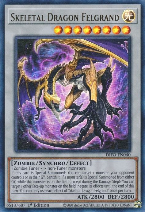 Skeletal Dragon Felgrand (40) (DIFO) - YuGiOh Single