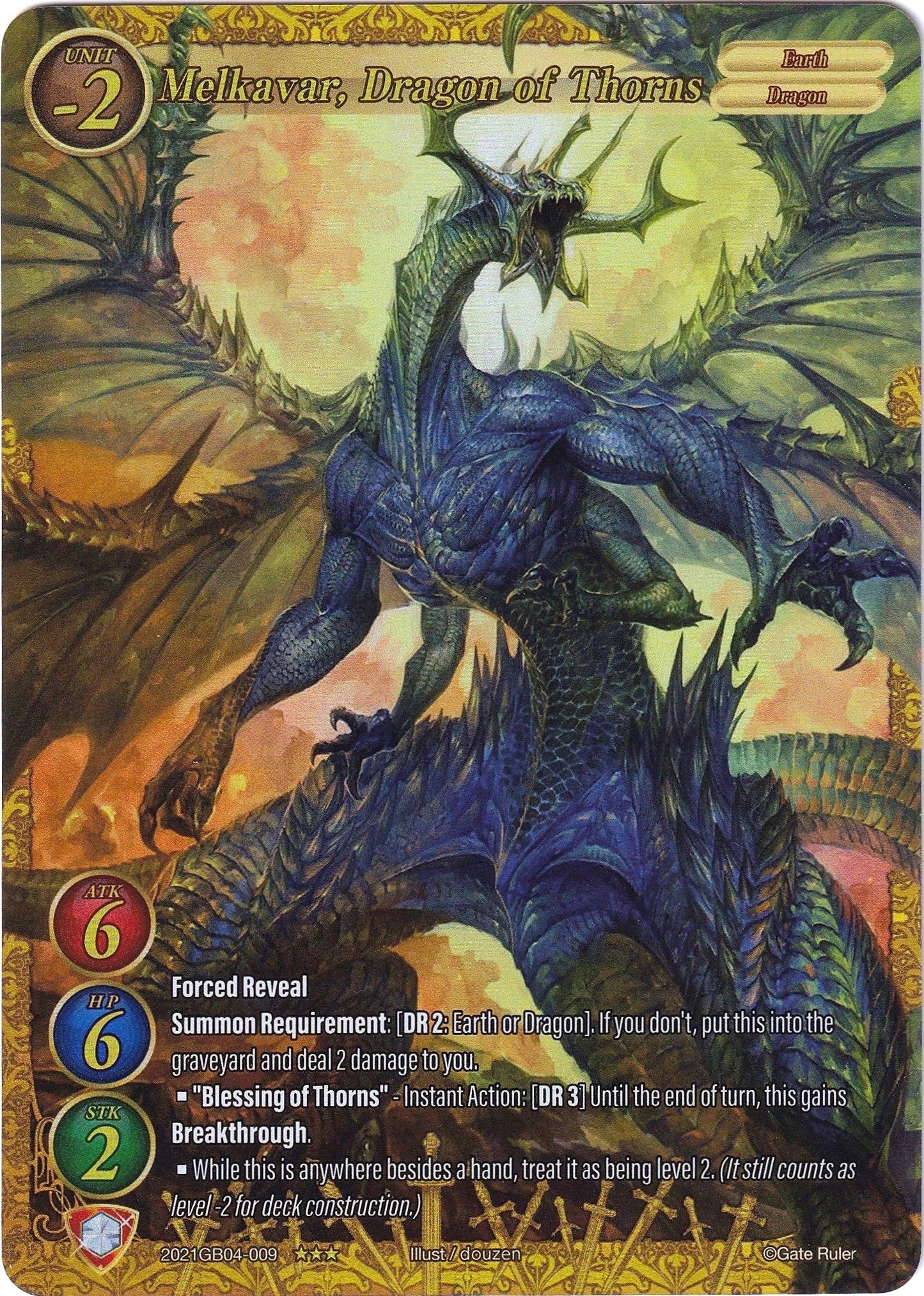 Melkavar Dragon of Thorns (Extended Art) (2021) - Gate Ruler Single
