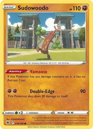 Image for Sudowoodo (074/189) (SWSH10: Astral Radiance) - Pokemon