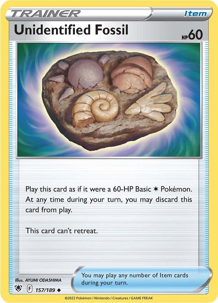 Image for Unidentified Fossil (157/189) (SWSH10: Astral Radiance) - Pokemon