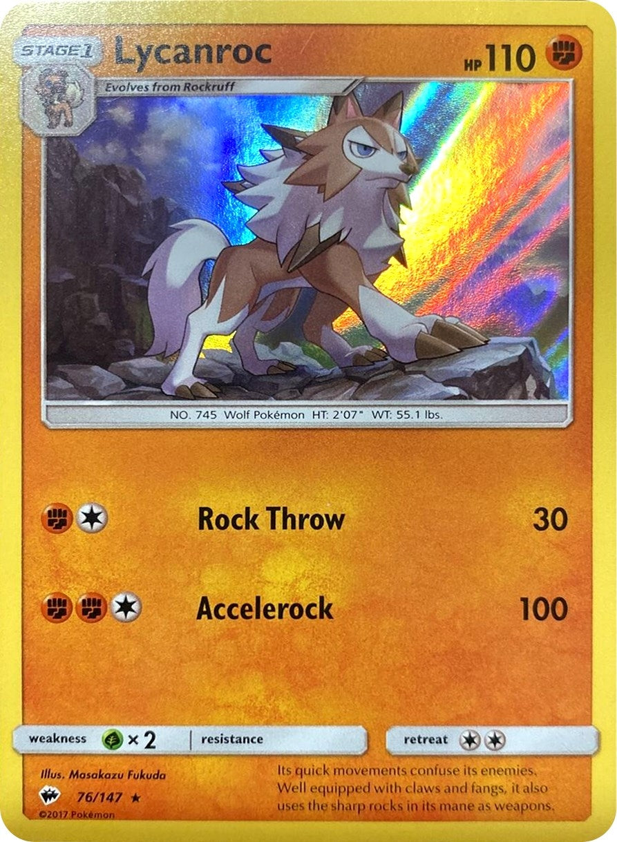 Image for Lycanroc - 76/147 (Water Web Holo) (076/147) (Miscellaneous Cards & Products) - Pokemon
