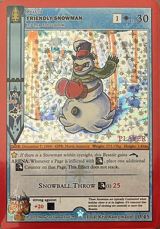 Friendly Snowman (Player Stamped) (10) (CCP) - MetaZoo Single
