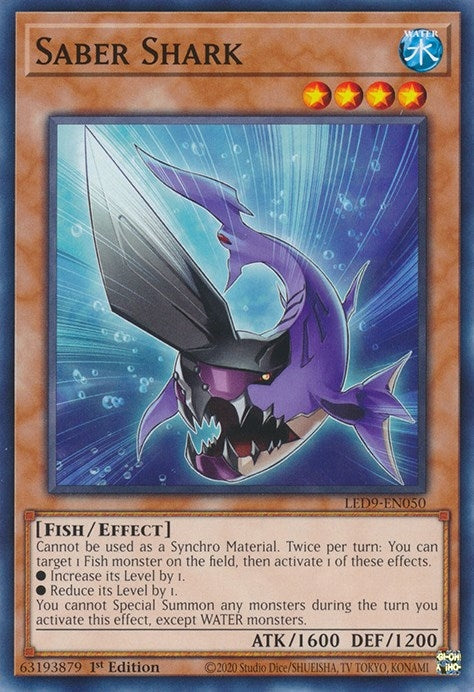 Saber Shark (9050) (LED9) - YuGiOh Single