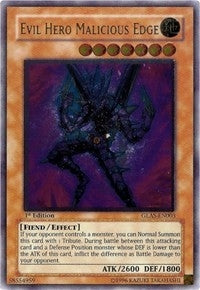Evil HERO Malicious Edge (UTR) (3) (GLAS) - YuGiOh Single