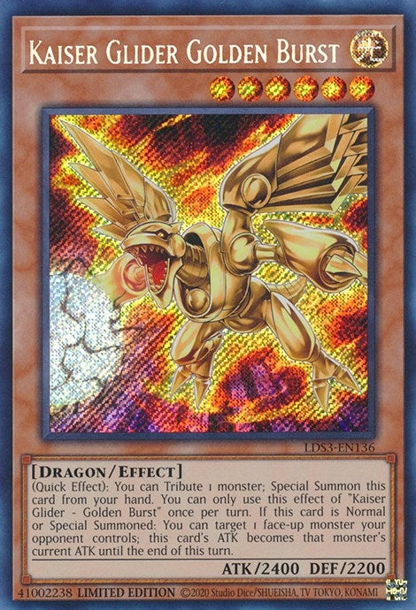 Kaiser Glider Golden Burst (3136) (LDS3) - YuGiOh Single