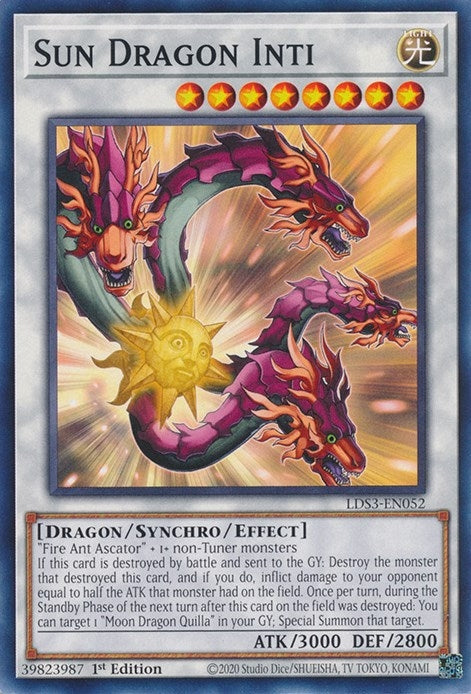 Sun Dragon Inti (3052) (LDS3) - YuGiOh Single