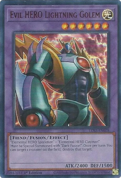 Evil HERO Lightning Golem (Red) (3028) (LDS3) - YuGiOh Single