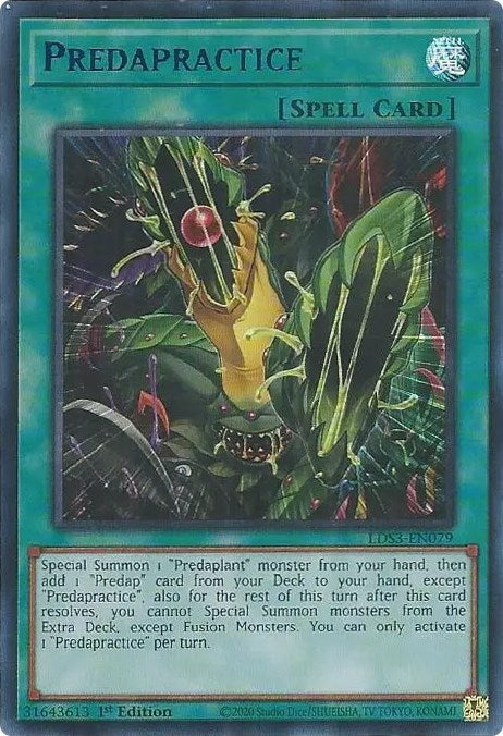 Predapractice (Blue) (3079) (LDS3) - YuGiOh Single