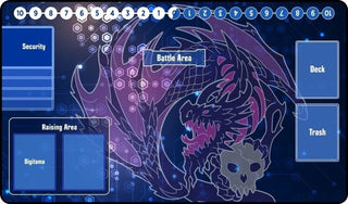 GamerMats Playmat - Digimon Compatible Black Dragon (Standard with Zones) - Playmats Sealed