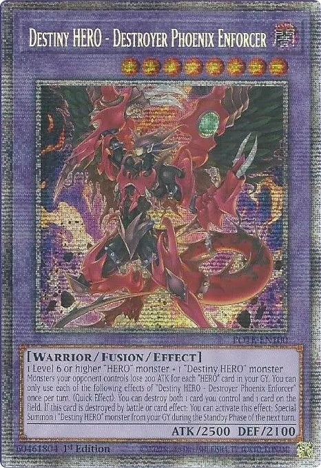 Destiny HERO - Destroyer Phoenix Enforcer (Starlight Rare) (100) (POTE) - YuGiOh Single
