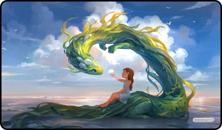 GamerMats Playmat - Kelpie with Girl (Premium White Stitched) - Playmats Sealed