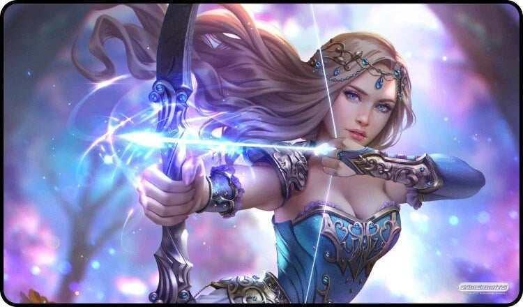 GamerMats Playmat - Female Archer (Premium Black Stitched) - Playmats Sealed