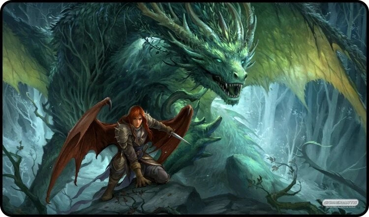 GamerMats Playmat - Denizen of the Forest (Premium Black Stitched) - Playmats Sealed