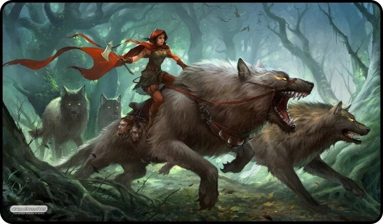 GamerMats Playmat - Dark Red Riding Hood - Playmats Sealed
