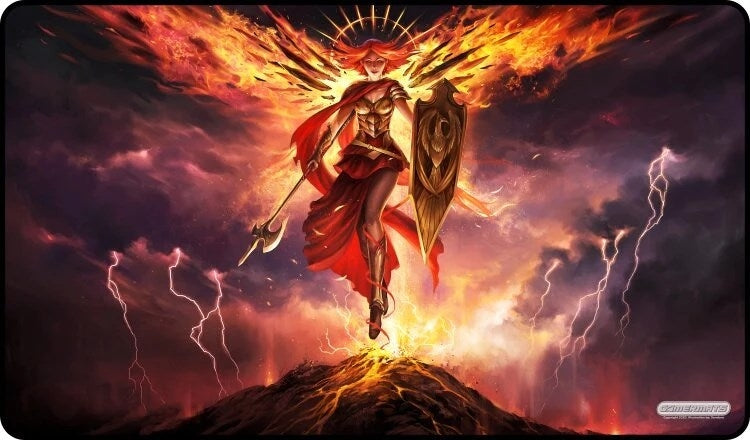 GamerMats Playmat - Angel of the Mountain (Premium White Stitched) - Playmats Sealed