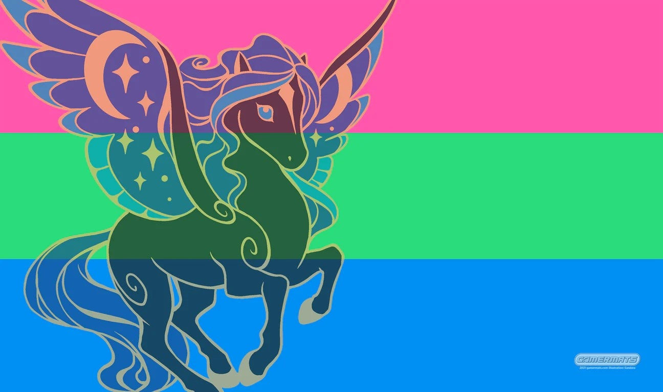 GamerMats Playmat - Polysexual Unicorn Flag - Playmats Sealed