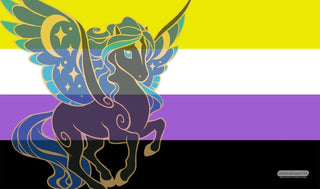GamerMats Playmat - Non-Binary Unicorn Flag - Playmats Sealed