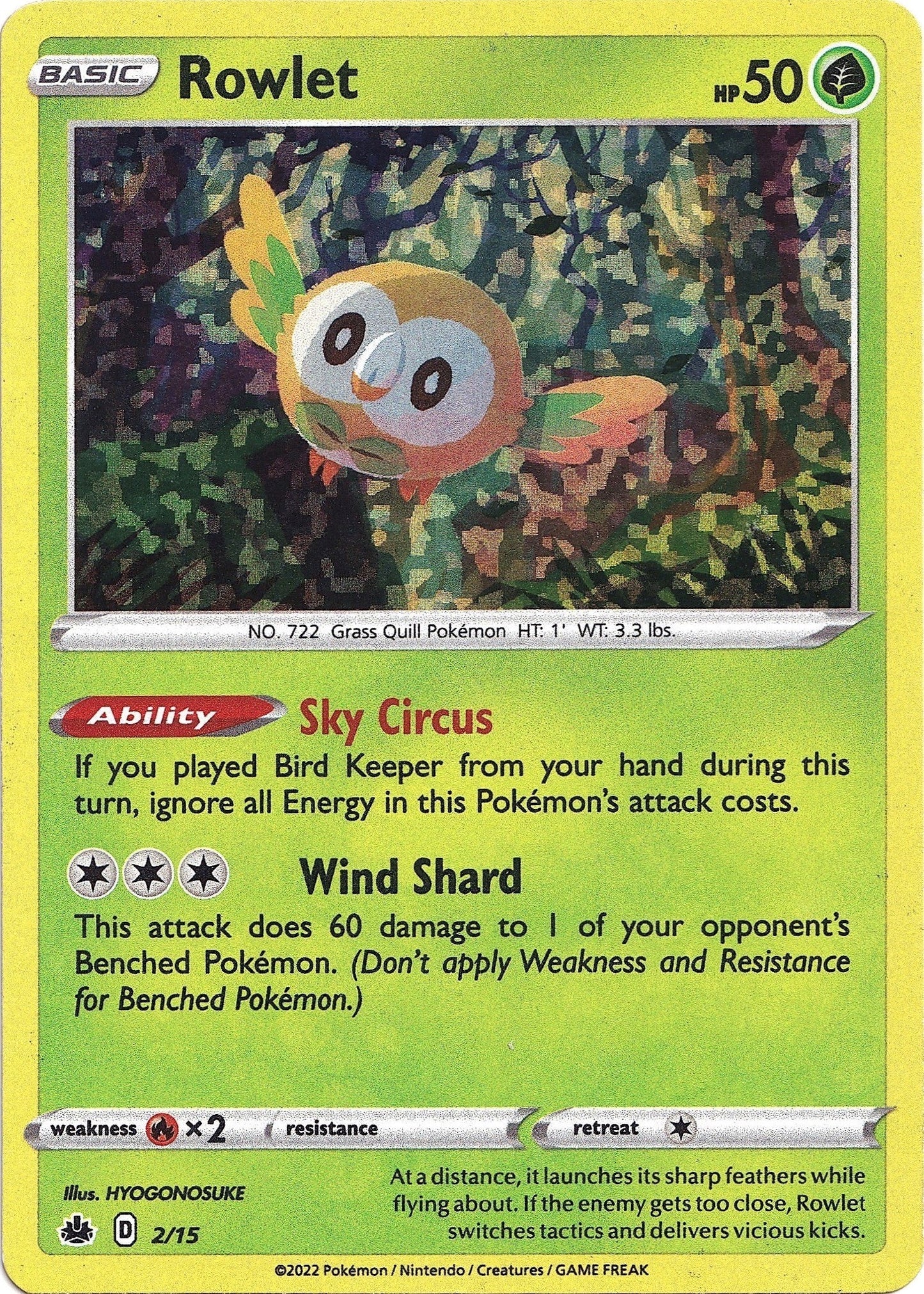 Image for Rowlet (002/015) (McDonald's Promos 2022) - Pokemon