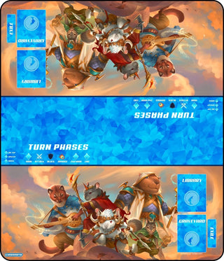 GamerMats Playmat - Animal Raiding Party 2-Player XL Playmat (Magic Compatible) - Playmats Sealed