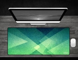 Green Woven Shapes - Deskmat - Playmats Sealed