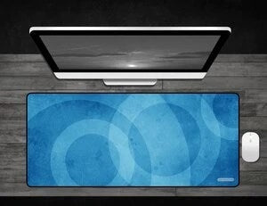 Blue Circles - Deskmat - Playmats Sealed