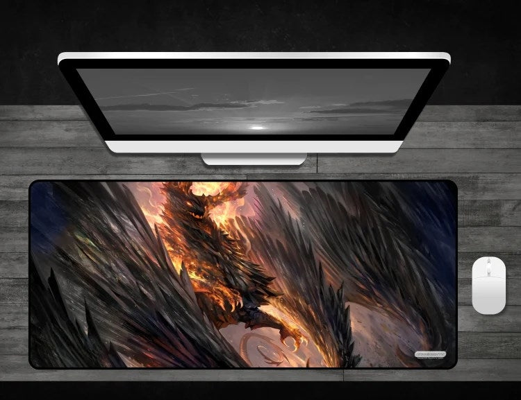 Black Crystal Dragon - Deskmat - Playmats Sealed