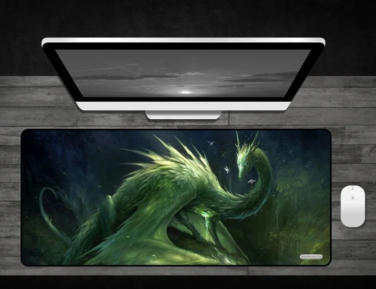 Green Crystal Dragon - Deskmat - Playmats Sealed